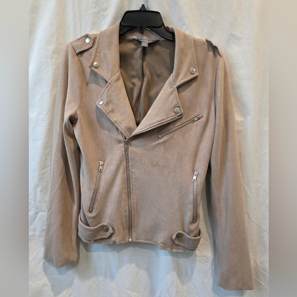 Market & Spruce Beige Leather Jacket